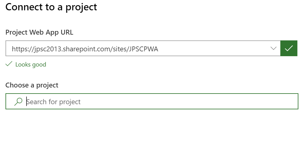 Project Online connecting to Road maps