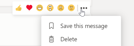 Saving chats in Microsoft Teams