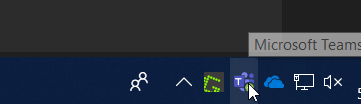 Microsoft Teams icon in the system tray